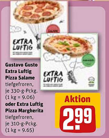 Gustavo Gusto Extra Luftig Pizza Salame oder Pizza Margherita