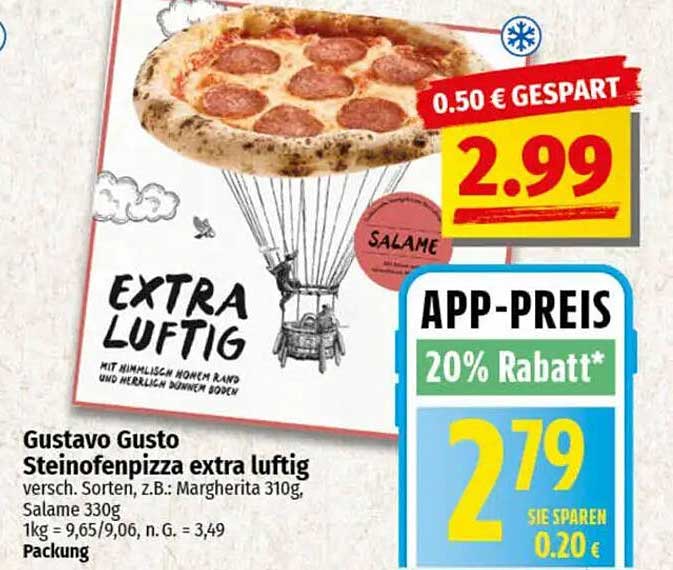 Gustavo Gusto Steinofenpizza extra luftig