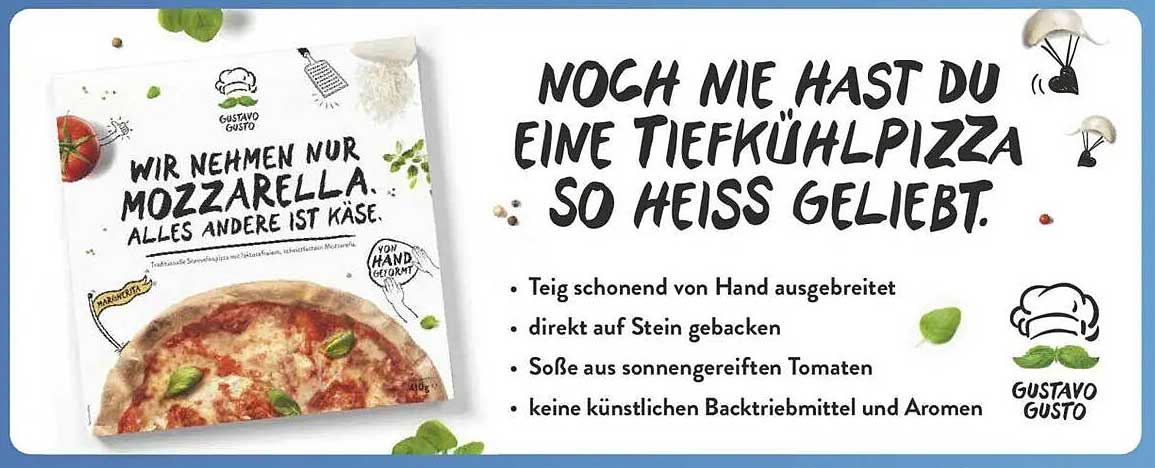 Gustavo Gusto Tiefkühlpizza - Mozzarella di Bufala