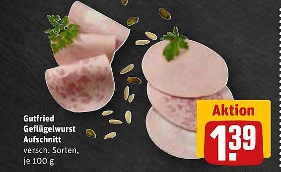 Gutfried Geflügelwurst Aufschnitt - Aktionspreis