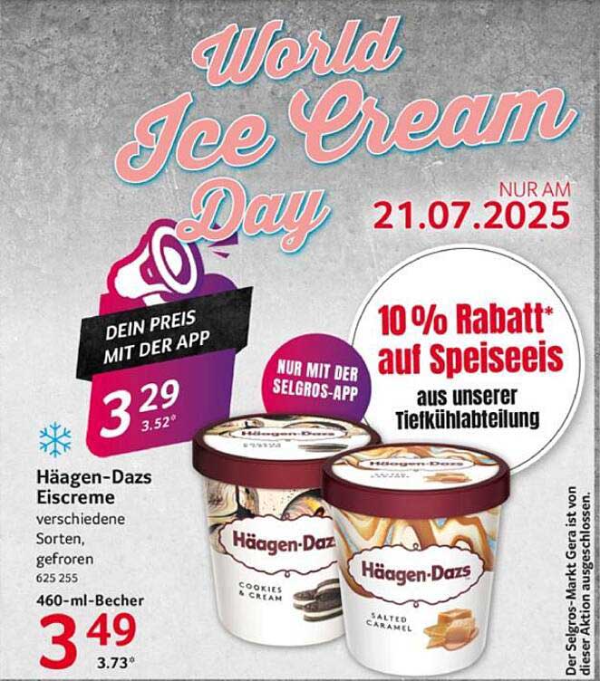 Häagen-Dazs Eiscreme – verschiedene Sorten