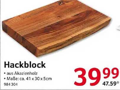 Hackblock aus Akazienholz