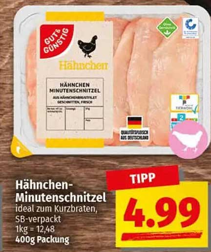 Hähnchen-Minutensteaks