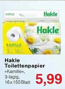 Hakle Toilettenpapier »Kamille«, 3-lagig, 16 x 150 Blatt