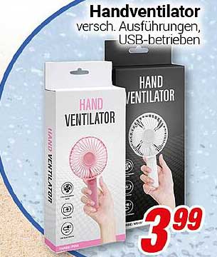 Handventilator - USB-betrieben in verschiedenen Ausführungen