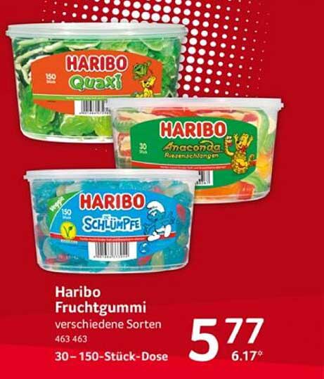 Haribo Fruchtgummi verschiedene Sorten