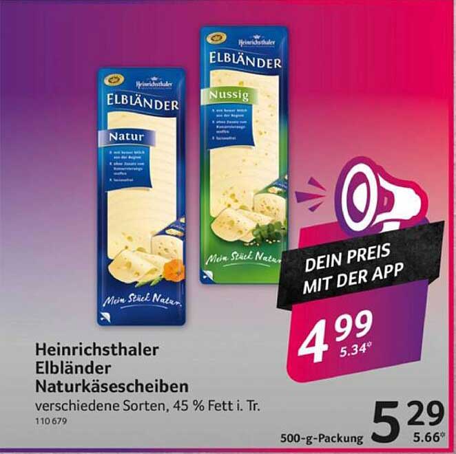 Heinrichsthaler Elbländer Naturkäse Scheiben