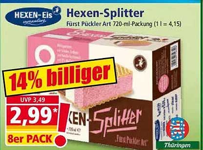 Hexen-Splitter Fürst Pückler Art 720-ml-Packung (1 l = 4,15)