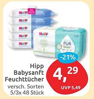 Hipp Baby sanft Feuchttücher 5/3x 48 Stück – Ideal für Babys empfindliche Haut