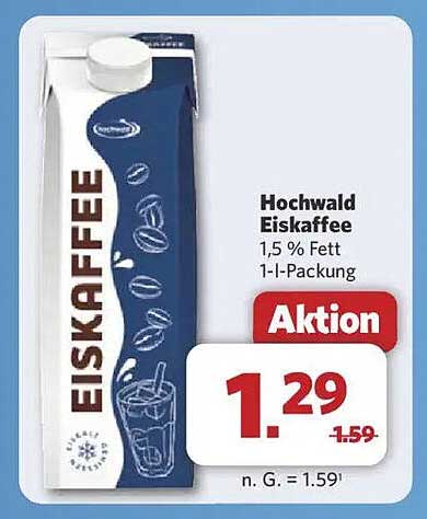 Hochwald Eiskaffee 1,5 % Fett 1-L-Packung