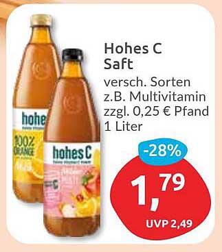 Hohes C Saft - Verschiedene Sorten