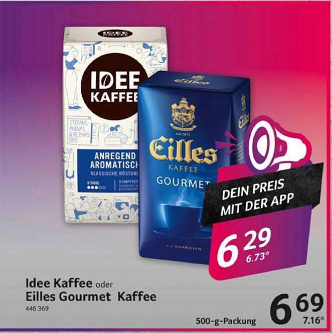 Idee Kaffee oder Eilles Gourmet Kaffee - 500-g-Packung