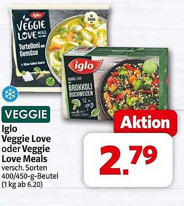 Iglo Veggie Love oder Veggie Love Meals - Verschiedene Sorten
