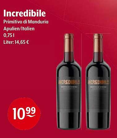 Incredibile Primitivo di Manduria 0,75 L