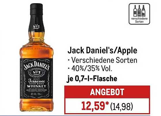 Jack Daniel's/Appple - Verschiedene Sorten
