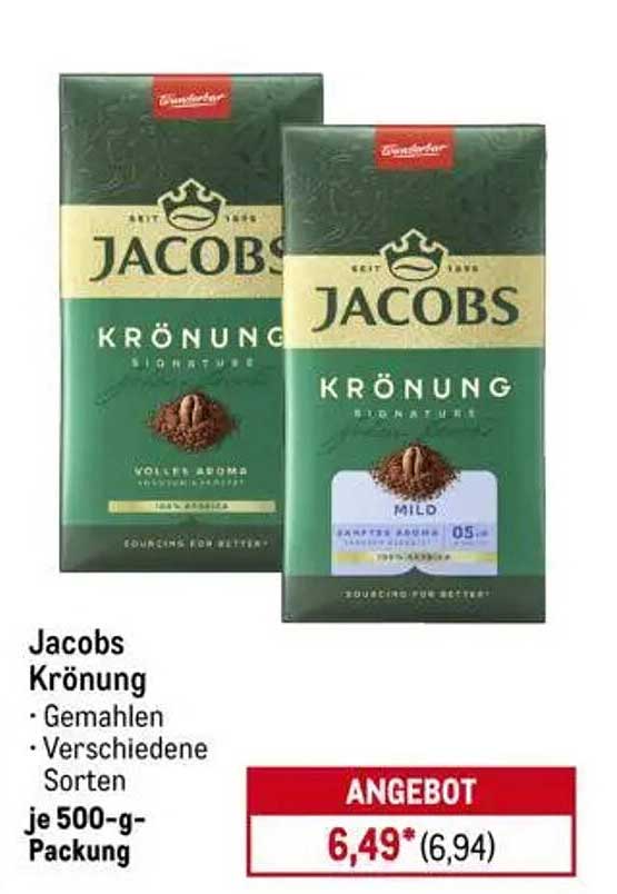 Jacobs Krönung Gemahlen - Verschiedene Sorten je 500-g-Packung
