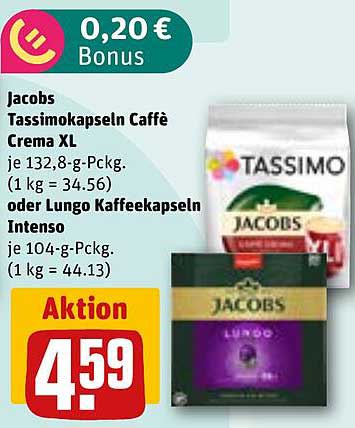 Jacobs Tassimo Kapseln Caffè Crème XL oder Lungo Kaffeekapseln Intenso