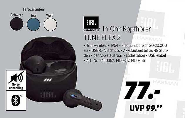 JBL In-Ohr-Kopfhörer TUNE FLEX 2