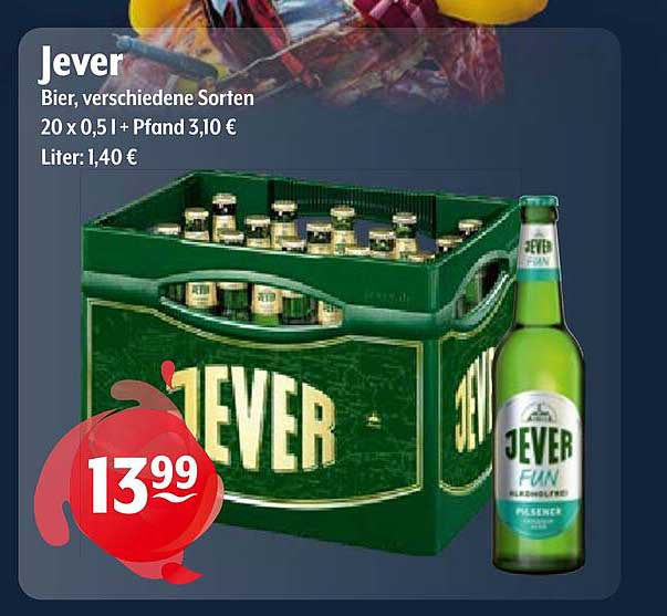 Jever Bier, verschiedene Sorten 20 x 0,5 l