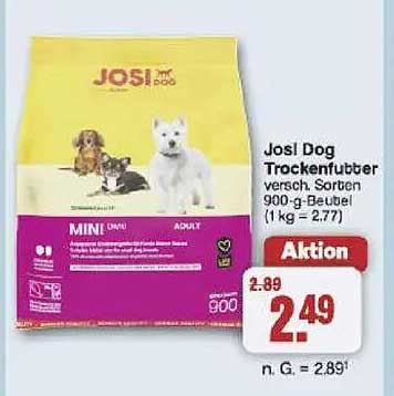 Jos! Dog Trockenfutter verschiedene Sorten 900-g-Beutel
