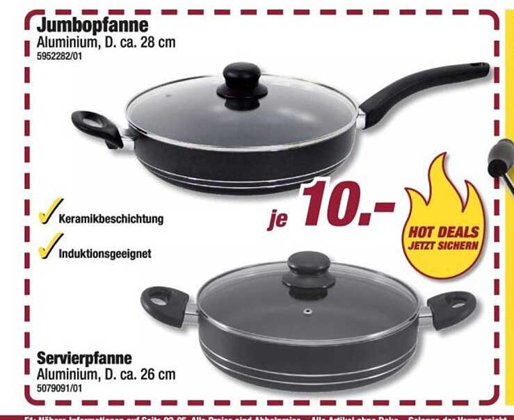 Jumbopfanne und Servierpfanne im Angebot