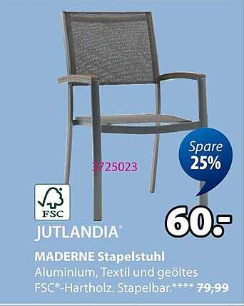 JUTLANDIA MADERNE Stapelstuhl