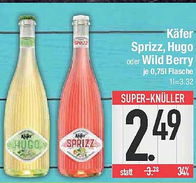 Käfer Sprizz, Hugo oder Wild Berry je 0,75l Flasche