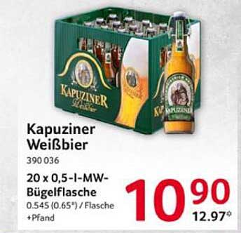 Kapuziner Weißbier 20 x 0,5 l Bügelflasche