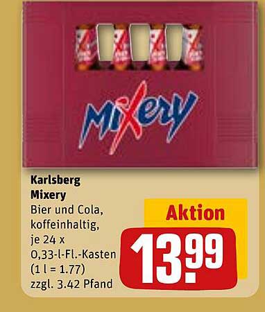Karlsberg Mixery Bier und Cola, koffeinhaltig, 24 x 0,33-l-Flaschen