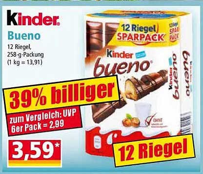 Kinder Bueno 12 Riegel Sparpack