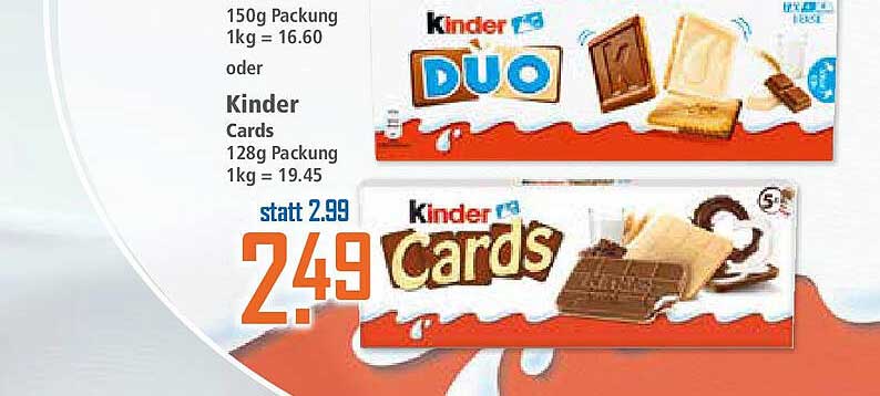 Kinder Cards und Kinder Duo – Diese Woche im Angebot!