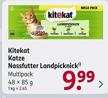 Kitekat Katze Nassfutter Landpicknick Multipack 48 x 85 g