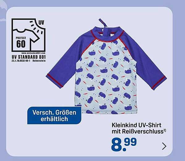 Kleinkind UV-Shirt mit Reißverschluss