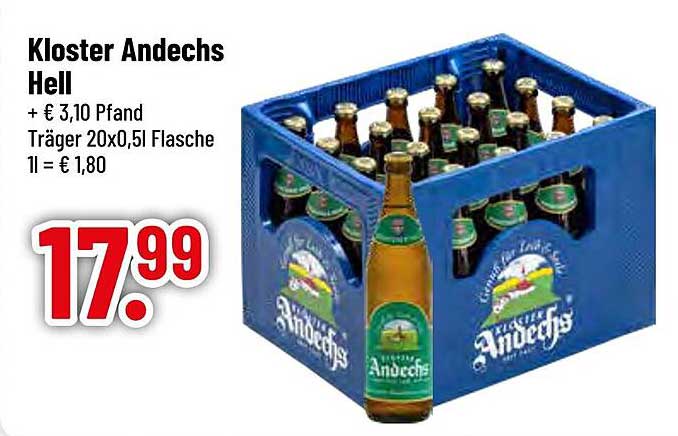 Kloster Andechs Hell 20x0,5l