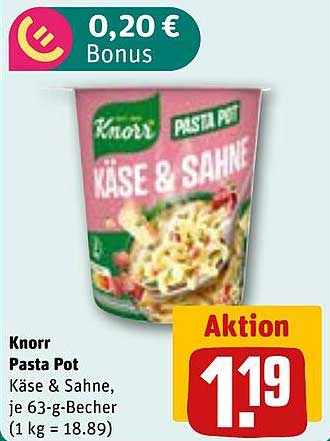 Knorr Pasta Pot Käse & Sahne