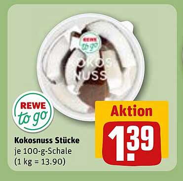 Kokosnuss Stücke je 100-g-Schale