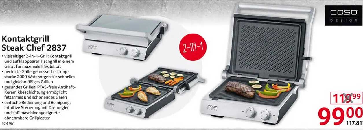 Kontaktgrill Steak Chef 2837