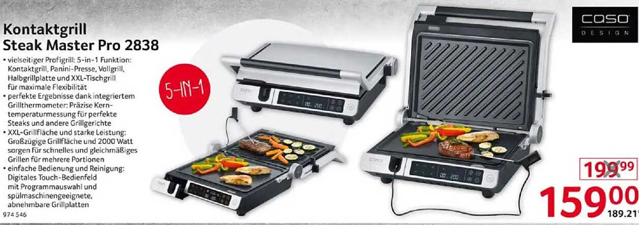 Kontaktgrill Steak Master Pro 2838