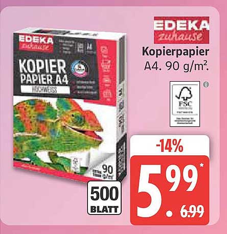 Kopierpapier A4 90 g/m² - EDEKA zuhause