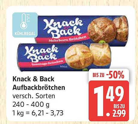 Krack & Back Aufbackbrötchen 240 - 400 g