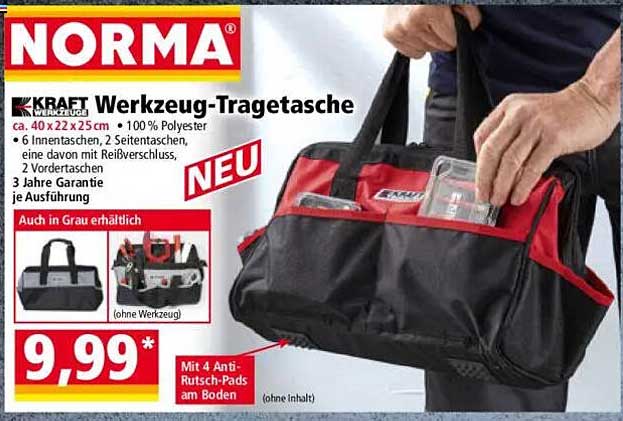 KRAFT Werkzeug-Tragetasche 40x22x25 cm