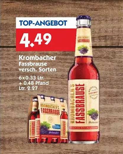 Krombacher Fassbrause verschiedene Sorten