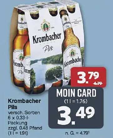 Krombacher Pils - 6 x 0,33 l Packung