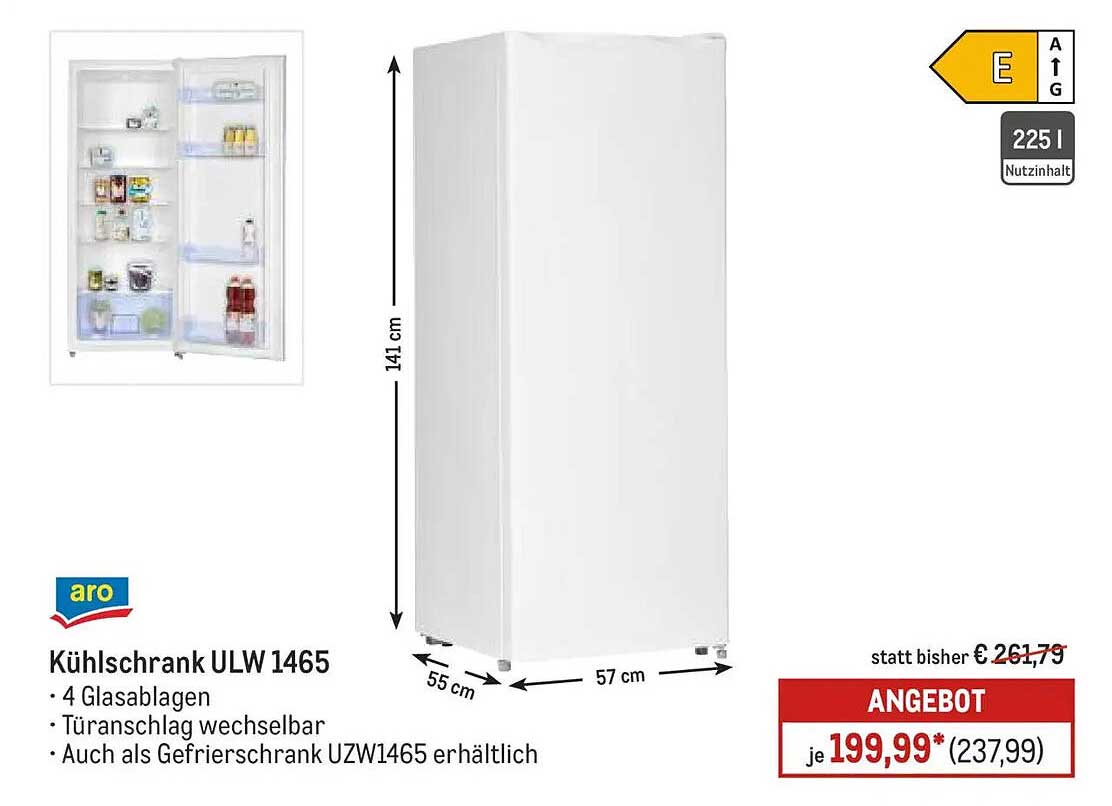 Kühlschrank ULW 1465 - Energieeffizienter Alleskönner für Ihre Küche