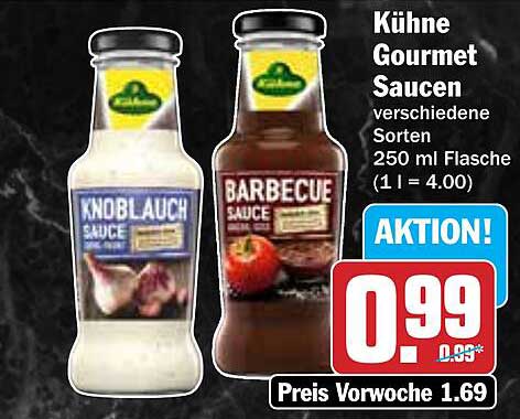 Kühnes Gourmet Saucen - verschiedene Sorten 250 ml Flasche