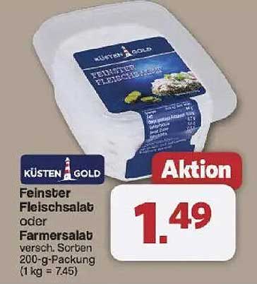 Küsten Gold Feiner Fleischsalat oder Farmersalat 200-g-Packung