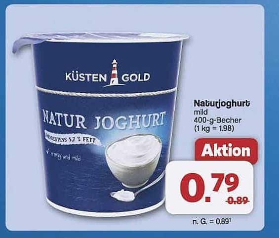 Küsten Gold Naturjoghurt mild 400-g-Becher