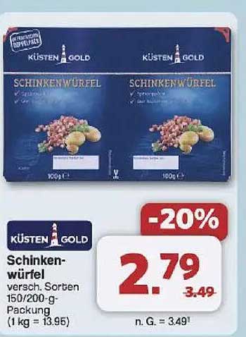 Küsten Gold Schinkenwürfel 150/200 g