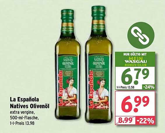 La Española Natives Olivenöl, extra vergine, 500-ml-Flasche