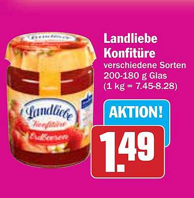 Landliebe Konfitüre verschiedene Sorten 200-180 g Glas